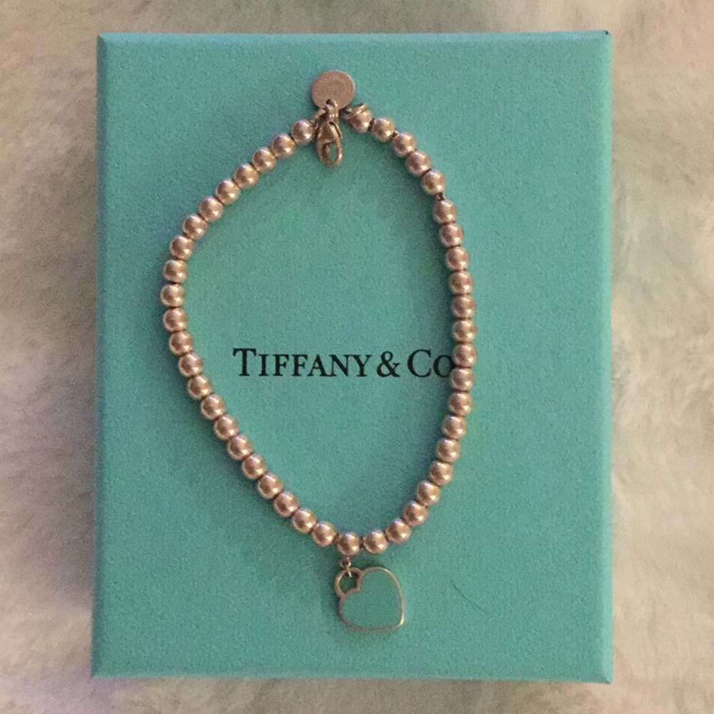 Tiffany & Co 7 inch sterling beaded bracelet